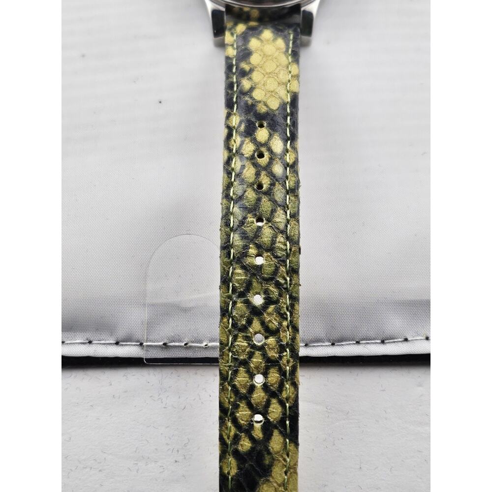 New Timex T2p130tn Green Python Patterned Leather… - image 4